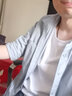 末真（MOZHEN）长袖衬衣男士百搭日系简约纯色上衣时尚外套休闲男装白色衬衫男潮 浅蓝色 L 实拍图