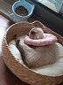 优妮伴蒲草猫窝狗窝草编藤编四季通用清新带垫子宠物狗窝冬季耐抓耐磨 蒲草猫窝+PP棉垫 35CM*35CM*13CM 实拍图