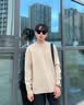 GENIOLAMODE毛衣男士冬季保暖圆领打底内穿长袖毛线针织衫男生衣服 卡其 M 实拍图