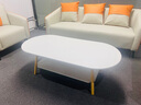 人文成家茶几客厅简约沙发边几家用小户型储物小桌子创意圆形组合阳台矮桌 【椭圆双层】暖白色120*60cm 实拍图
