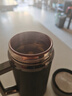 檀轩阁紫砂茶杯紫砂内胆保温杯男士高档水杯送父亲老师节日礼品定制刻字 镜面磨砂黑手把（皮盒装）450ml 实拍图
