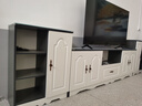 木奉堂电视柜茶几组合落地简约小户型欧式轻奢储物柜加高款组合简易地柜 300高级灰组合180柜+左右边柜 实拍图