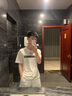 意森顿华夫格重磅短裤男士夏季薄款美式宽松休闲运动裤子潮牌五分中裤 白色 L （建议100-140斤） 实拍图
