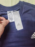 阿迪达斯（adidas）三叶草纯棉短袖女2026夏季新款时尚半袖三条纹宽松透气休闲t恤男 HZ9634/情侣T/蓝色 3XL 【建议体重200斤-220斤】 实拍图
