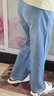 真维斯（Jeanswest）天丝牛仔裤薄女春夏季新款宽松高腰九分薄款直筒长裤子女 333浅蓝色九分【哈伦裤】 XL (建议123-135斤) 实拍图