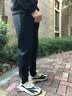 季骆森运动裤男秋冬季纯色棉质保暖加绒加厚裤子男士束脚运动跑步休闲裤 黑色-拉链款【加绒加厚】 XL 实拍图