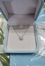 佐卡伊 钻石项链初雪白18K金女款送女友群镶奢华  D80174T 实拍图