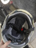 NEVA3C认证头盔电动车女摩托车头盔男防晒夏季半盔轻便式安全帽 冷淡灰-透明长镜 实拍图
