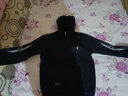 花花公子（PLAYBOY）套装男长袖卫衣春秋季连帽外套三件套商务休闲百搭运动舒适透气 黑灰色（加绒款） XL (110斤-130斤) 实拍图