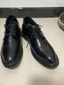 堡度驰男士皮鞋真皮隐形内增高鞋8cm6厘米10结婚鞋正装小格子青年男鞋  黑色(增8厘米) 42 实拍图