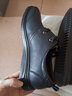 蜘蛛王男鞋男士商务休闲鞋英伦时尚系带正装皮鞋男 48602 黑色 43  实拍图