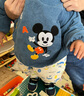 迪士尼（Disney）儿童罩衣秋冬防水反穿衣灯芯绒宝宝吃饭罩衣加厚围兜 玩耍蓝（2-4岁）90-110 实拍图