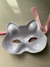 欧斯若 半脸猫面具 和风cos狐妖 狐狸猫暗部cosplay儿童动漫面具 1个 深粉-花瓣狐 实拍图