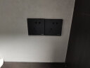 施耐德电气 错位五孔插座 86型暗装墙壁电源开关插座面板 皓呈系列 雅致黑色 实拍图