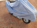 CTRLEND电动车防雨罩车罩全罩套电瓶车遮雨罩摩托车防晒防水车衣踏板雨衣 蓝色4XL【适用中型踏板车】 实拍图