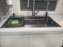 浪鲸（SSWW）厨房水槽枪灰色纳米不锈钢台下盆洗碗池洗菜盆家用一体大单槽TK12 80×46抽拉龙头+皂液器 实拍图