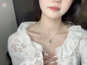 牧野（Muye）张碧晨同款 天然彩宝 925银 橄榄石宝石项链 萤火虫项链 原创设计 萤火虫项链 实拍图