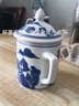 荣窑坊（Rong yao fang） 景德镇陶瓷青花茶杯马克杯瓷杯老板杯带盖老式复古怀旧茶水杯 山水人家 实拍图