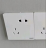 正泰（CHNT）开关插座2L白 斜五孔插座家用86型暗装 空调插座USB插座面板 三开双控16A 实拍图