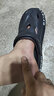 回力洞大码洞洞鞋男夏季外穿2025新款男士包头拖鞋厚底踩屎感开车凉鞋男 黑色 43 -44码 实拍图