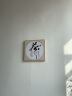 起贝 新中式客厅装饰画茶室装饰画装饰画挂画书法墙面壁画字画 3.茶（默认木色框） 布艺背板画-40x40厘米 实拍图