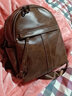 VQGT防盗七夕双肩包女新款复古休闲女士妈咪包旅行大容量背包软皮书包 咖啡色 实拍图