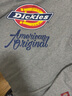 dickies 纯棉短袖T恤男 情侣男女同款 印花休闲百搭上衣7087 中羽灰 XL 实拍图