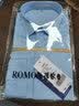 罗蒙（ROMON）冰丝弹力衬衫男短袖夏季免烫中青年商务职业正装修身抗皱薄款衬衣 浅蓝+浅蓝【长柚款】 XL 40 实拍图