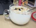 乐艾瑾家用耐热早餐杯藕粉杯牛奶杯玻璃碗带盖带把手可微波炉宝宝辅食碗 透明470毫升+密封盖+勺子 实拍图