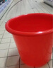 威佳红色水桶手提式10L塑料水桶加厚圆形塑料桶 实拍图