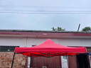 莱菀妲雨棚户外遮阳棚四脚伞救灾帐篷四角大伞摆摊伞广告折叠小车停车棚 2×2米 蓝色【黑架】 实拍图