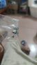 GEVILANGS999足银耳钉男士耳环黑色单只女潮流复古圆钻耳饰品生日免费刻字 圆钻银耳钉【蓝色一对】 8MM规格 实拍图