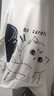 啄木鸟卫衣男宽松圆领青少年秋春秋季款外套打底衫长袖T恤男生装衣服 20731/t4116白色 XL 实拍图