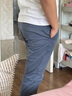 MULONG PRO纯棉九分裤男春夏成衣染弹力修身韩版直筒小脚水洗锥形商务休闲裤 灰蓝色 （夏季薄款） 34 实拍图