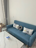 卓芝 布艺沙发床客厅卧室组合家具北欧现代小户型出租房公寓折叠沙发 2号深蓝色(棉麻布) 3人位(1.7米长*宽1.1米)配2抱枕 实拍图
