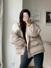 颂简依羽绒棉服女2025年冬季新款小个子棉衣女百搭加厚面包服棉袄外套 米白色 S 实拍图