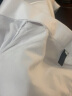 BAOMINGLI衬衫男春秋款男士商务休闲纯色免烫长袖韩版修身职业正装工作衬衣 白色 2XL 实拍图