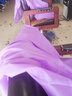 谷崎 理发围布 剪发围布 成人理发围裙发廊不粘发防水溅美发衣专业烫发染发围裙 #雅紫色-发廊【145*165】 实拍图