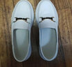 探巡女鞋春秋单鞋女软底小白鞋女增高休闲鞋女透气一脚蹬鞋子女护士鞋 2013-白色 36 实拍图