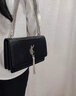 CLEVER & KETCH包包女包大容量托特包通勤大包女士单肩包菱格链条手提包生日礼物 黑色 实拍图