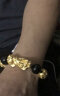 蒂蔻（Tico） 足金招财貔貅黄金手链男士款3D硬金转运珠黑玛瑙手串男生日礼物 晒单实拍图