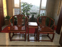 善匠良品 红木家具缅甸花梨（学名：大果紫檀）皇宫椅 中式太师椅圈椅组合 皇宫椅三件套( 带坐垫) 实拍图