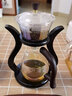 玻璃自动茶具套装家用懒人全自动磁吸泡茶器现代简约创意日式功夫茶具 玻璃(贝彩邀月)自动+6高双层+杯架 实拍图