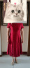 皮尔卡丹品牌高端女装红色旗袍女夏季2024年新款喜婆婆婚宴装礼服蕾丝改良 2001酒红色 3XL  建议125-135斤 晒单实拍图