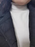 妃丽慕尚半高领内搭打底衫女秋冬季长袖针织衫上衣洋气蕾丝花边修身毛衣女 2976白色 L 建议115斤以内 实拍图