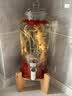 沃之沃 泡酒容器泡酒罐磨砂泡酒瓶带龙头耐热玻璃瓶子泡酒专用瓶酿酒坛 10斤+304不锈钢陶瓷阀芯龙头+高竹木座 实拍图