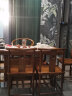 简云木（JIANYUNMU）茶桌椅组合实木功夫茶台桌新中式客厅阳台办公火烧石小茶几桌套装 【升级岩板】1.5m马到+1圈4月牙 南榆木（可用5年以上） 实拍图