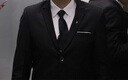 花花公子西服套装男士外套韩版修身伴郎新郎结婚商务休闲职业正装小西装男 二扣黑色套装+马甲+衬衫+大礼包 XL 175 实拍图