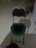 海澳德坐便椅孕妇老人坐便器可折叠防滑厕所凳加固移动马桶大便椅子浴室 折叠加粗黑色靠背椅+坐垫+盖板桶 实拍图