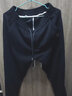 猫人（MiiOW）运动休闲裤男宽松束脚裤子男秋冬季哈伦针织加绒男裤男士工装男装 668黑色 2XL 实拍图